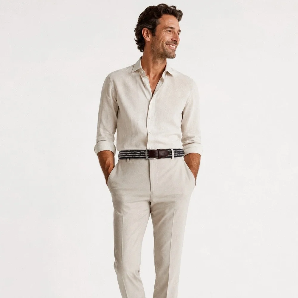 Alero Sport 36 M/L The Joe Woven Belt Braided Leather Trim Made in Italy $126